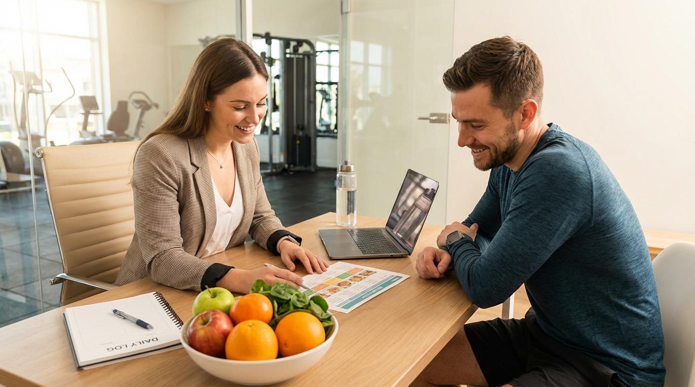 Nutrition coaching consultation at Broadway Gym
